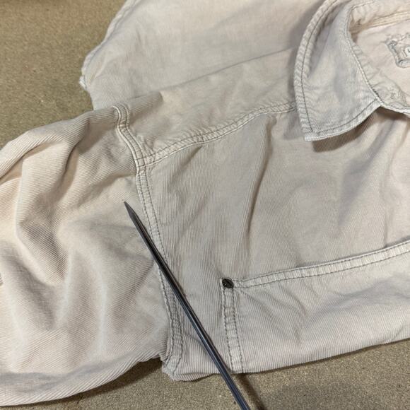 Free People Revolve Baby Cord Buttondown Jacket Shacket Women's SZ S Beige Boho - Picture 15 of 16